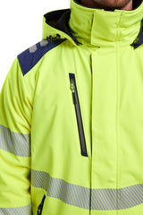 Blåkläder 4400 Blakläd Warnschutz Shoftshell Winterjacke – gelb/marine