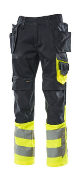 Mascot Safe Supreme Warnschutz Handwerkerhose – schwarzblau/gelb