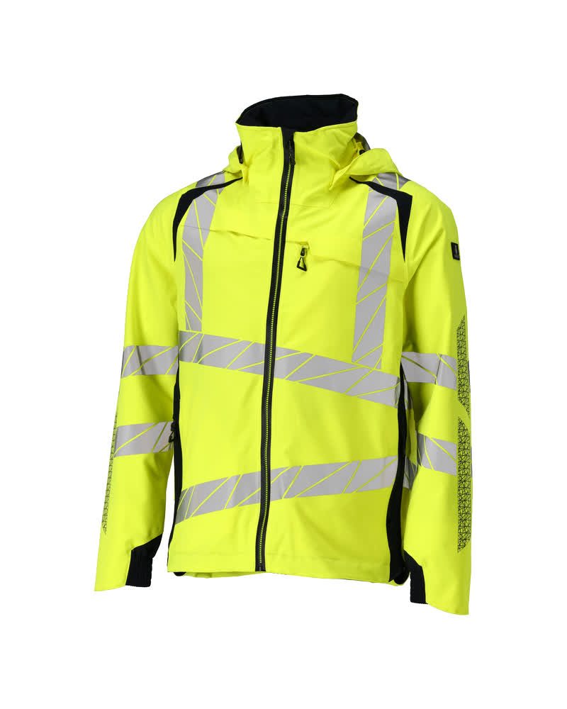 Mascot Accelerate Safe Warnschutz Regenjacke – gelb/schwarzblau