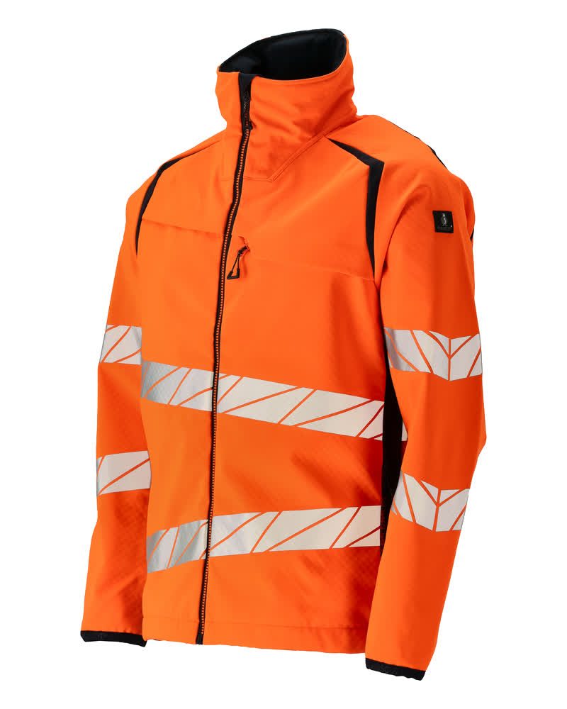 Mascot Accelerate Safe Warn-Softshelljacke – orange/schwarzblau