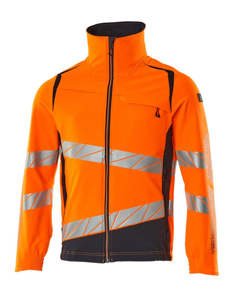 Mascot 19009 Warnschutz Stretch-Bundjacke – orange/schwarzblau