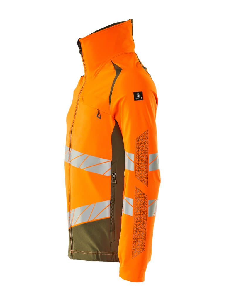Mascot 19009 Warnschutz Stretch-Bundjacke – orange/moosgrün