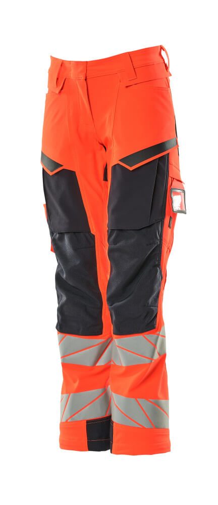 Mascot K2 Acceleratesafe Dame Warn Stretchbundhose – rot/schwarzblau