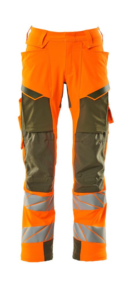 Mascot Kl.2 Accelerate Safe Warn Stretchbundhose 19079-511 – orange/moosgrün