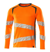 Mascot Accelerate Safe Warnschutz Langarmshirt – orange/dunkelpetroleum