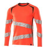 Mascot Accelerate Safe Warnschutz Langarmshirt – rot/dunkelanthrazit