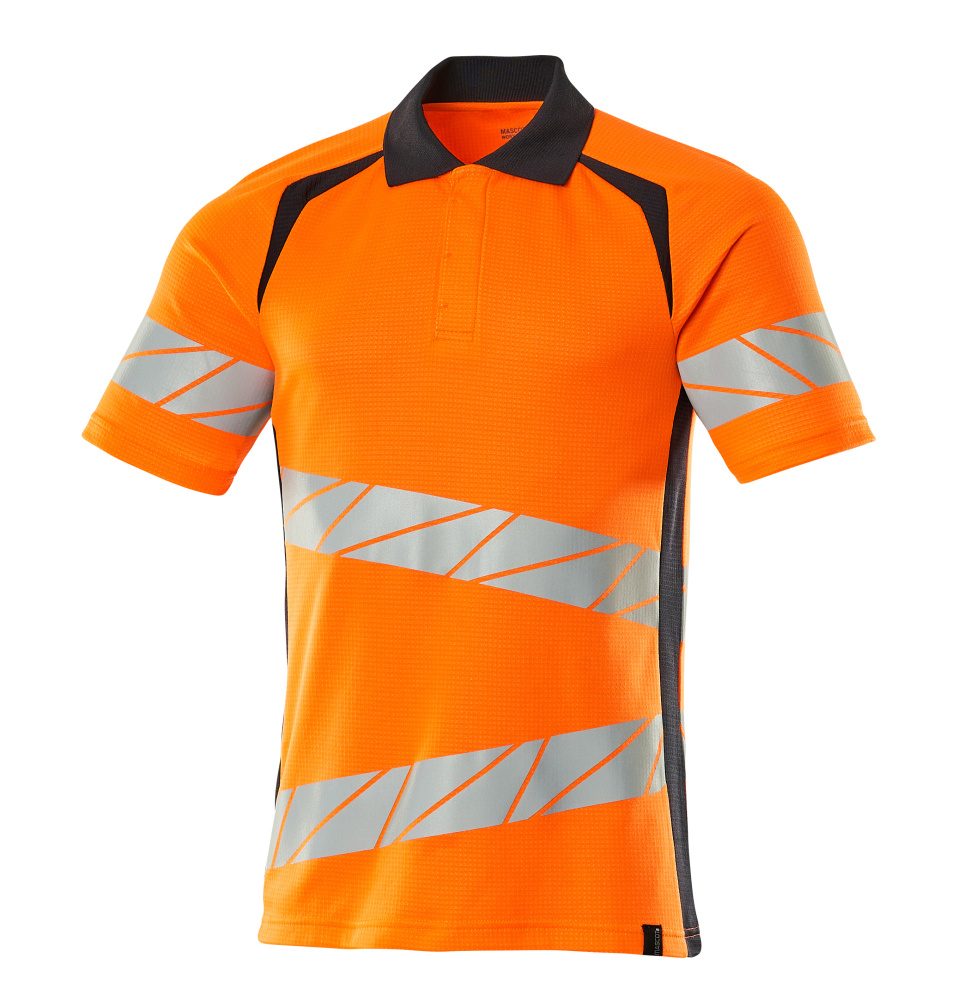 Mascot Accelerate Safe Warnschutz Polo-Shirt – orange/schwarzblau