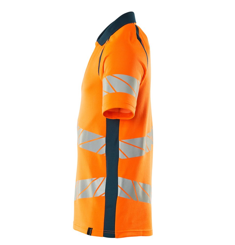 Mascot Accelerate Safe Warnschutz Polo-Shirt – orange/dunkelpetroleum