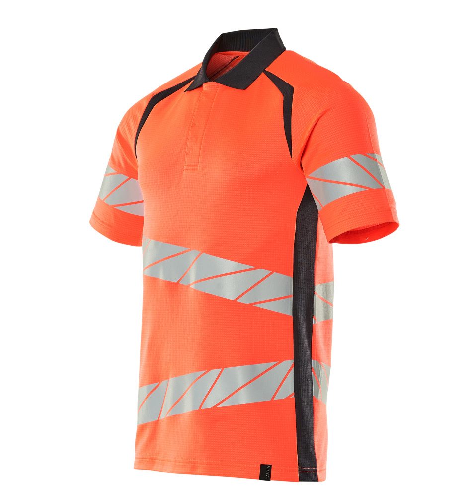 Mascot Accelerate Safe Warnschutz Polo-Shirt – rot/schwarzblau