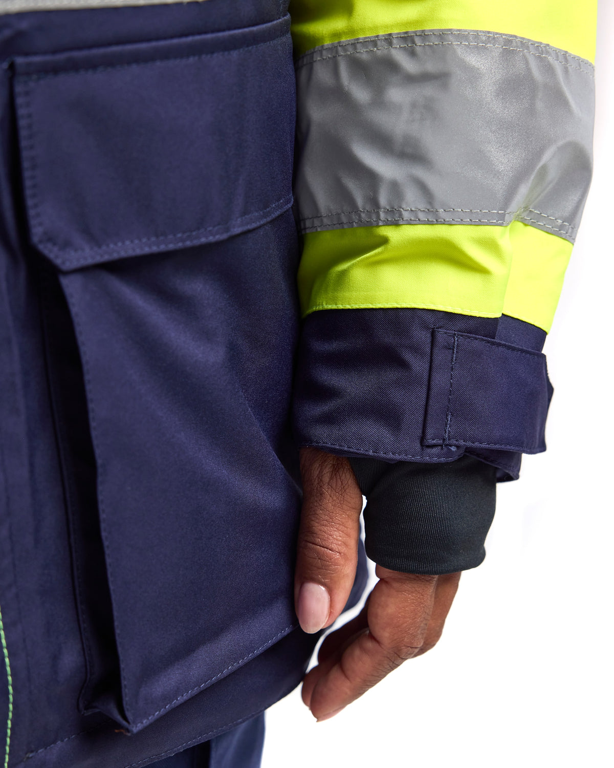 Blåkläder Damen 4472 Warnschutz Winterparka – gelb/marine