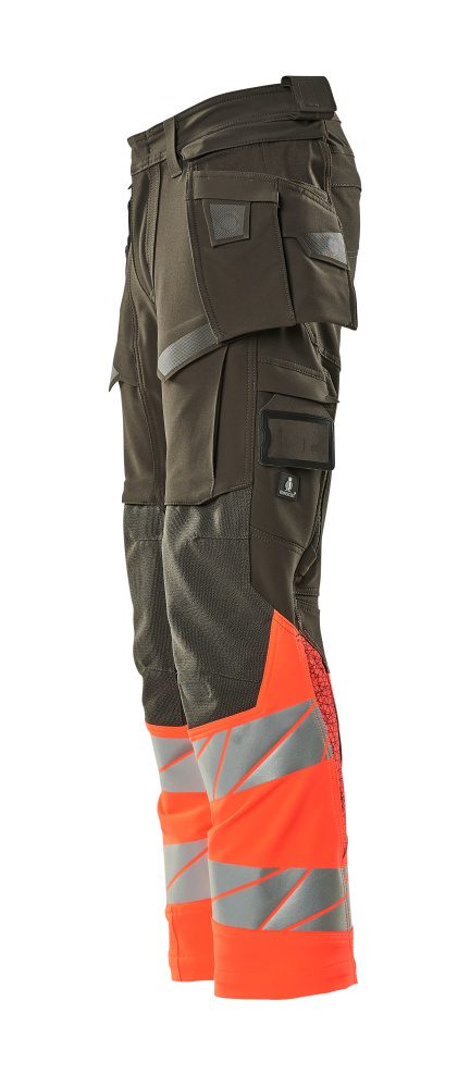 Mascot Accelerate Safe Warnschutz Bundhose Kl.1 19131-711 – dunkelanthrazit/rot