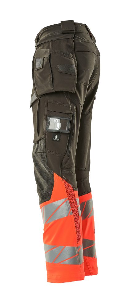 Mascot Accelerate Safe Warnschutz Bundhose Kl.1 19131-711 – dunkelanthrazit/rot