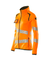 Mascot Damen Accelerate Safe Warn-Fleecejacke – orange/moosgrün