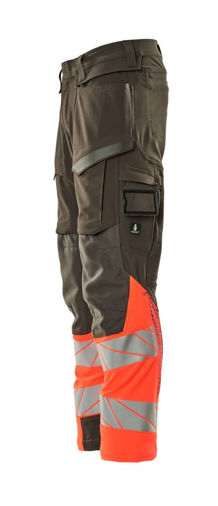 Mascot Accelerate Safe Warnschutz Bundhose Kl.1 19179-511 – dunkelanthrazit/rot