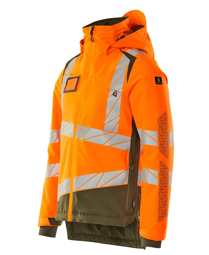 Mascot Accelerate Safe Warn-Winterjacke zweifarbig – orange/moosgrün