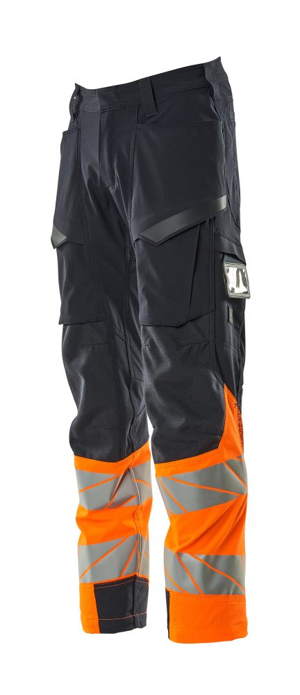 Mascot Kl.1 Accelerate Safe Warn Stretchbundhose – schwarzblau/orange