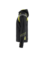 Blåkläder 3433 Kapuzen-Sweatjacke – schwarz/gelb