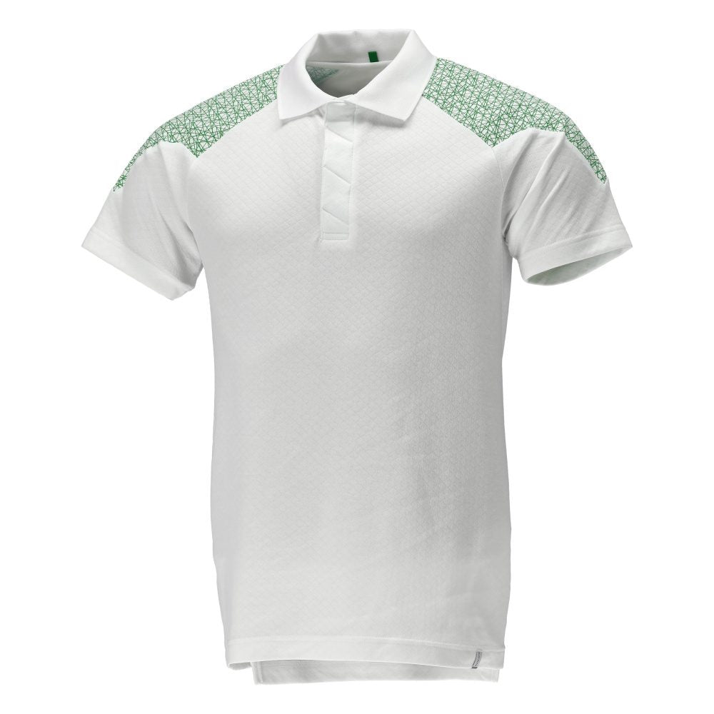 Mascot 20083-933 Food & Care Polo-Shirt – weiß/grasgrün