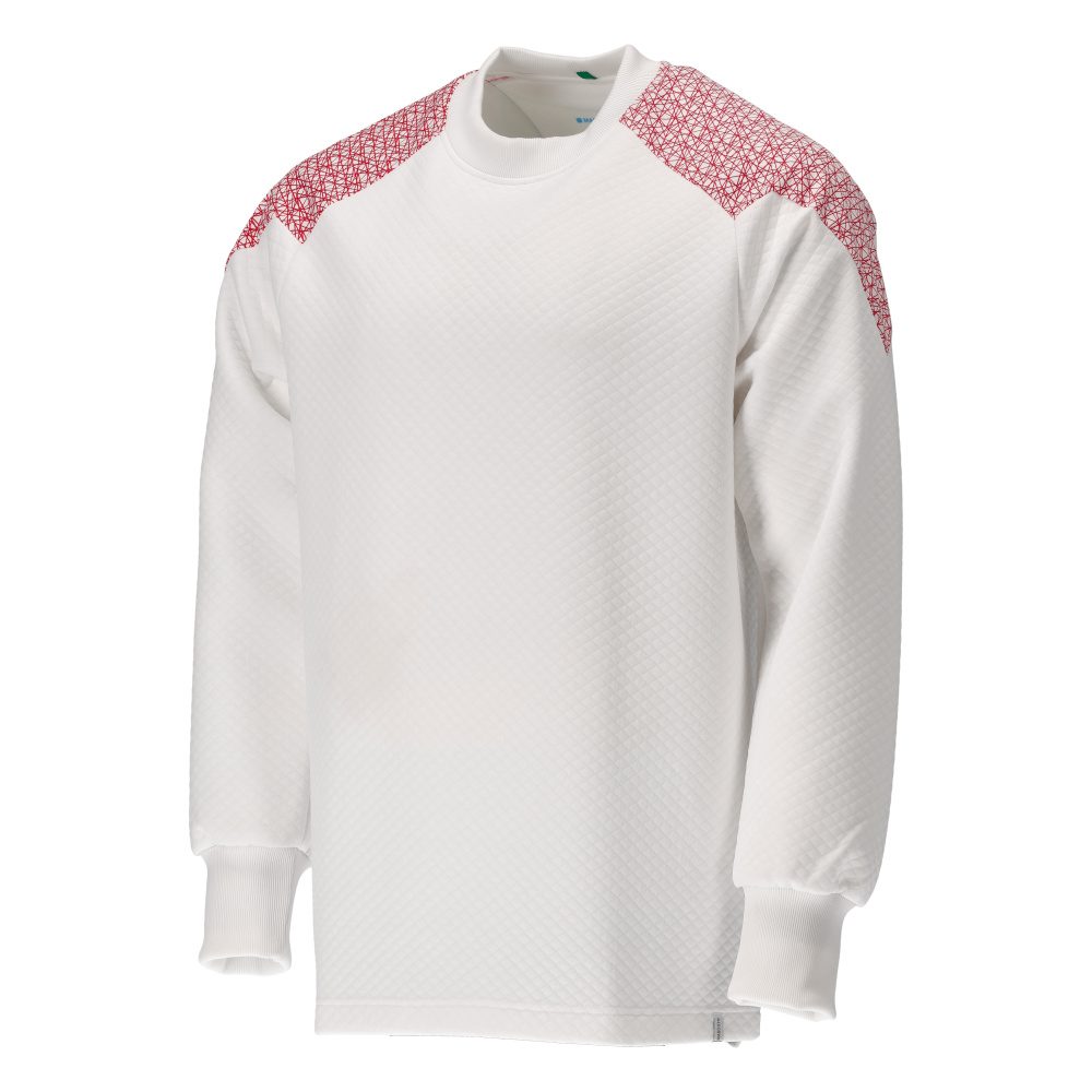 Mascot 20084-932 Food & Care Sweatshirt – weiß/verkehrsrot