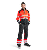Blåkläder 3558 Warnschutz Sweatjacke – rot/schwarz
