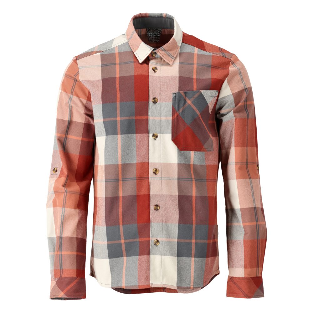Mascot 22904-446 Customized Flanellhemd – herbstrot-kariert