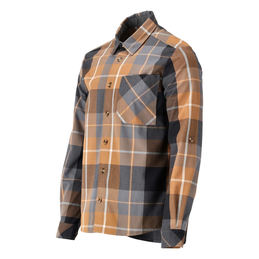 Mascot 22904-446 Customized Flanellhemd – nussbraun-kariert