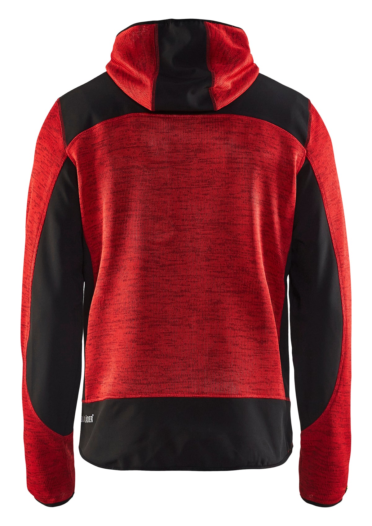 Blåkläder 4930 mit Softshell Strickjacke – rot/schwarz