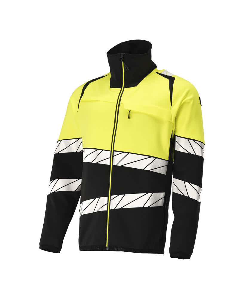 Mascot Accelerate Safe Warnschutz-Fleecejacke – schwarz/leuchtgelb