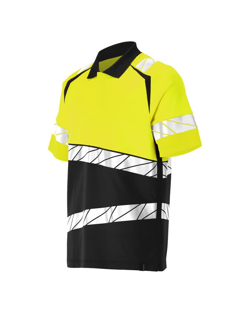 Mascot Accelerate Safe Warnschutz-Poloshirt – schwarz/leuchtgelb