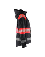 Blåkläder Damen 4430 Warnschutz Regenjacke Kl. 1 – schwarz/rot