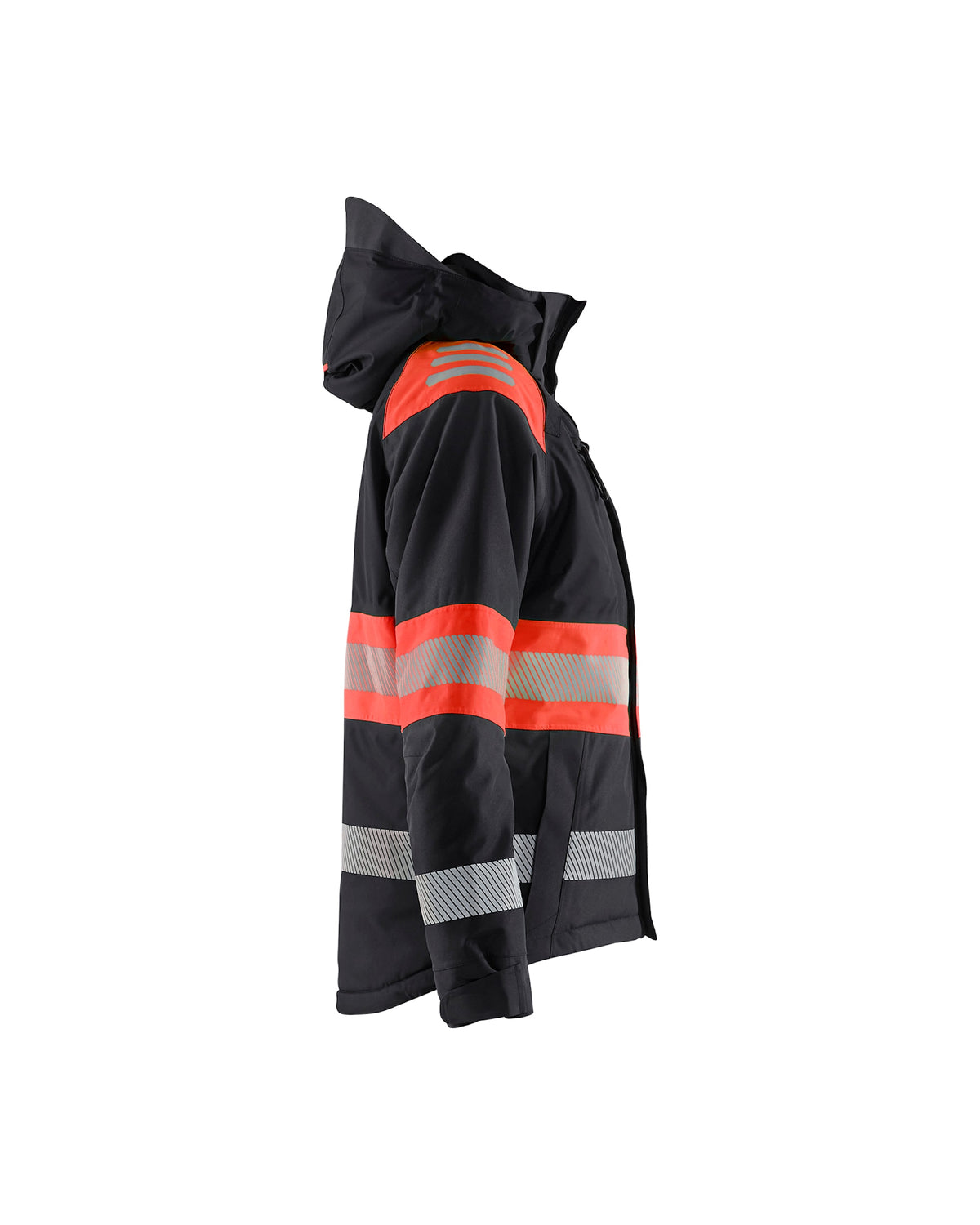 Blåkläder Damen 4470 Warnschutz Winterjacke Kl 1 – schwarz/rot