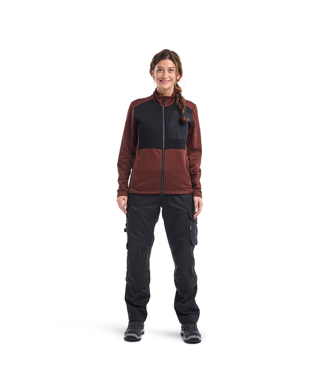 Blåkläder Damen 3549 Sweatjacke – rostrot/schwarz