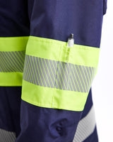 Blåkläder Damen 4430 Warnschutz Regenjacke Kl. 1 – marine/gelb