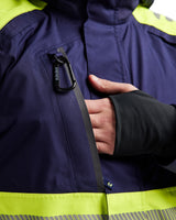 Blåkläder 4420 Warnschutz Regenjacke Kl. 1 – marine/gelb