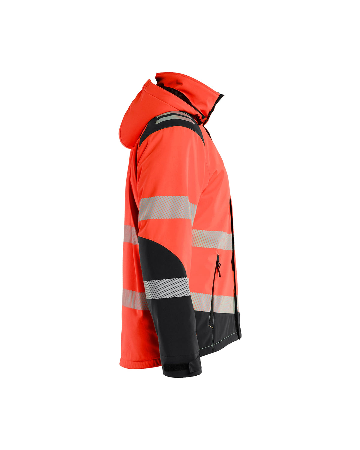 Blåkläder 4400 Blakläd Warnschutz Shoftshell Winterjacke – rot/schwarz