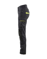 Blåkläder Damen 7195 Stretch Servicehose – schwarz/gelb