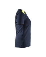 Blåkläder Damen 3479 T-Shirt – dunkelmarine/gelb