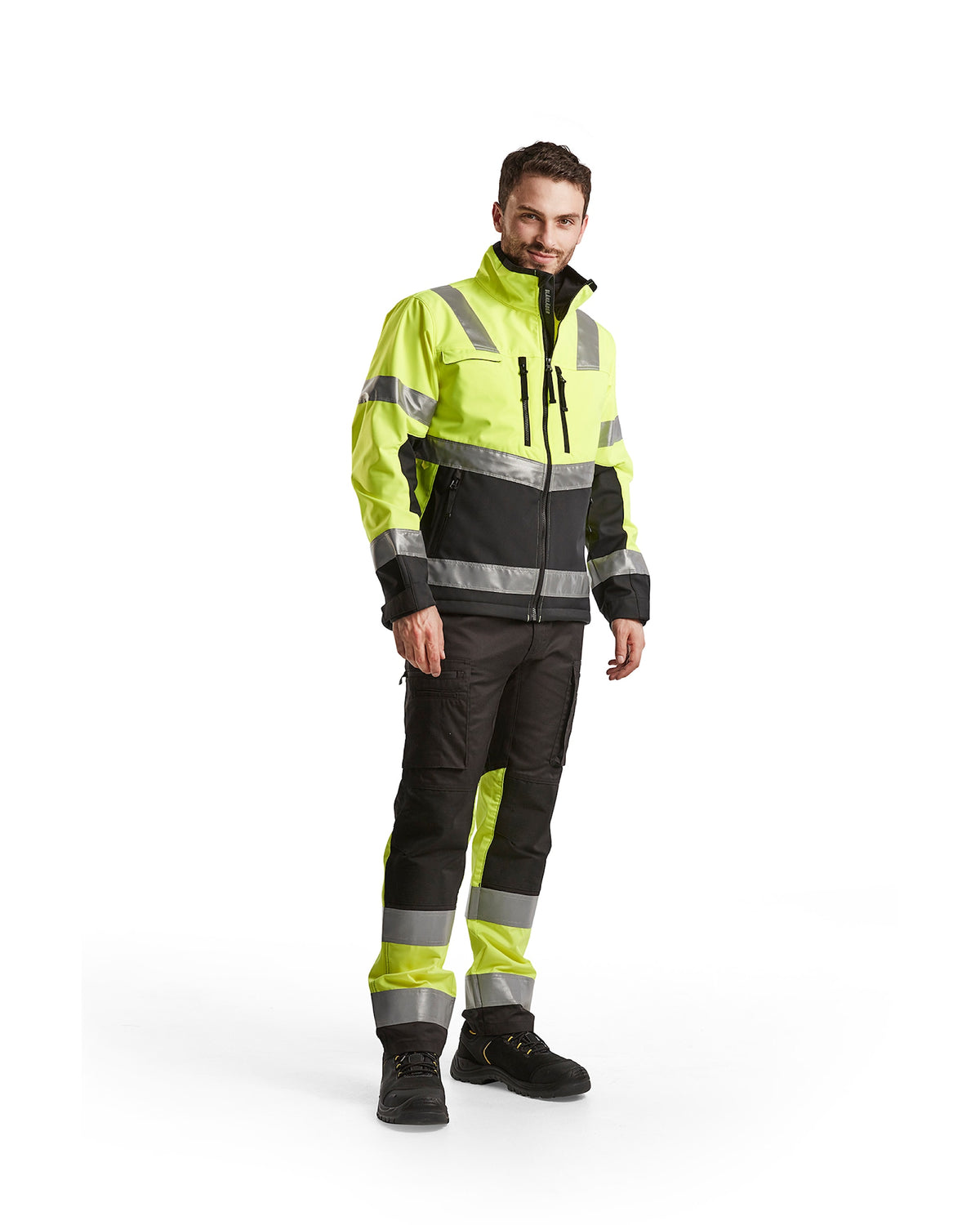 Blåkläder 4900 Warnschutz Softshelljacke – gelb/schwarz