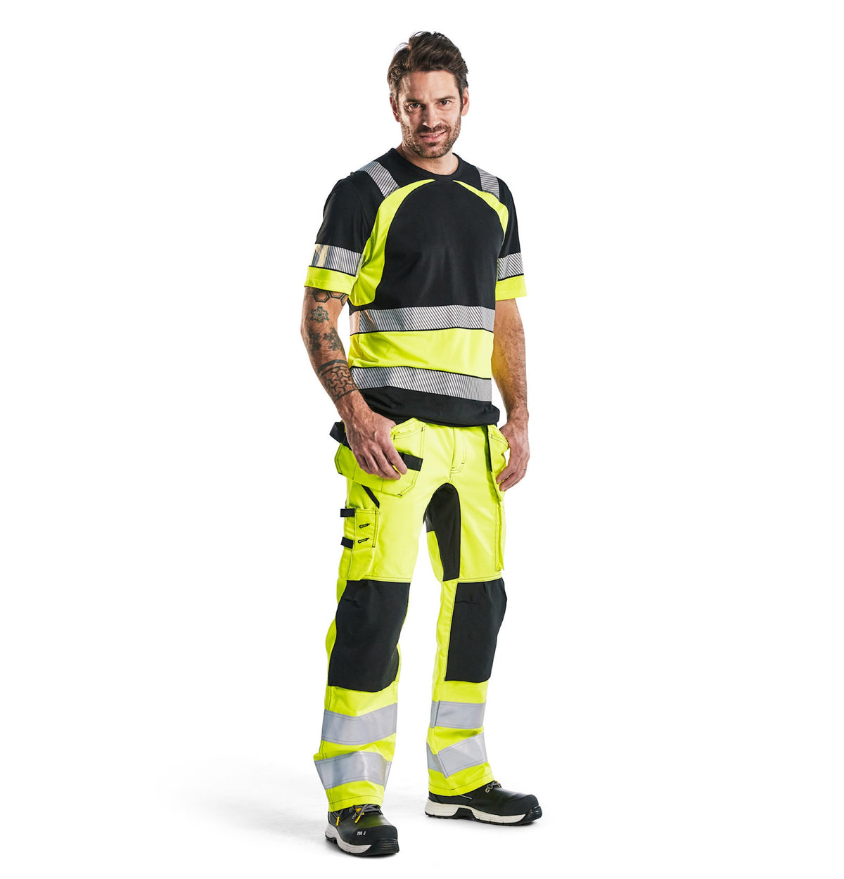 Blåkläder 3421 Warnschutz T-Shirt – schwarz/gelb