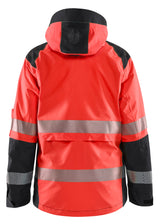Blåkläder Damen 4436 Warnschutz Regenjacke Kl. 2 – rot/schwarz