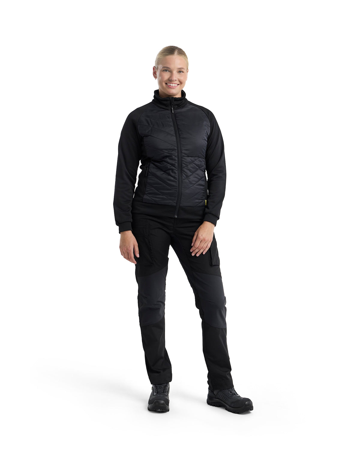 Blåkläder Damen 3419 Hybrid Sweater – schwarz/dunkelgrau