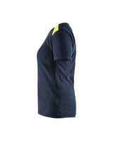 Blåkläder Damen 3479 T-Shirt – dunkelmarine/gelb