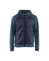 Blåkläder 3463 Hybrid Kapuzen-Sweatjacke – taubenblau/dunkelmarine