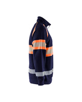 Blåkläder 3553 Warnschutz Zip-Sweatshirt Kl. 1 – marine/orange