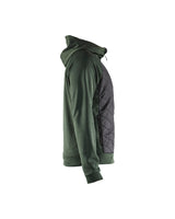 Blåkläder 3463 Hybrid Kapuzen-Sweatjacke – herbstgrün/schwarz