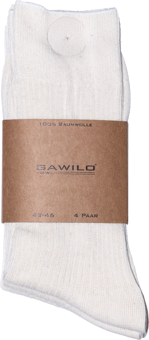 GAWILO Socke natur 100%BW 4erPack