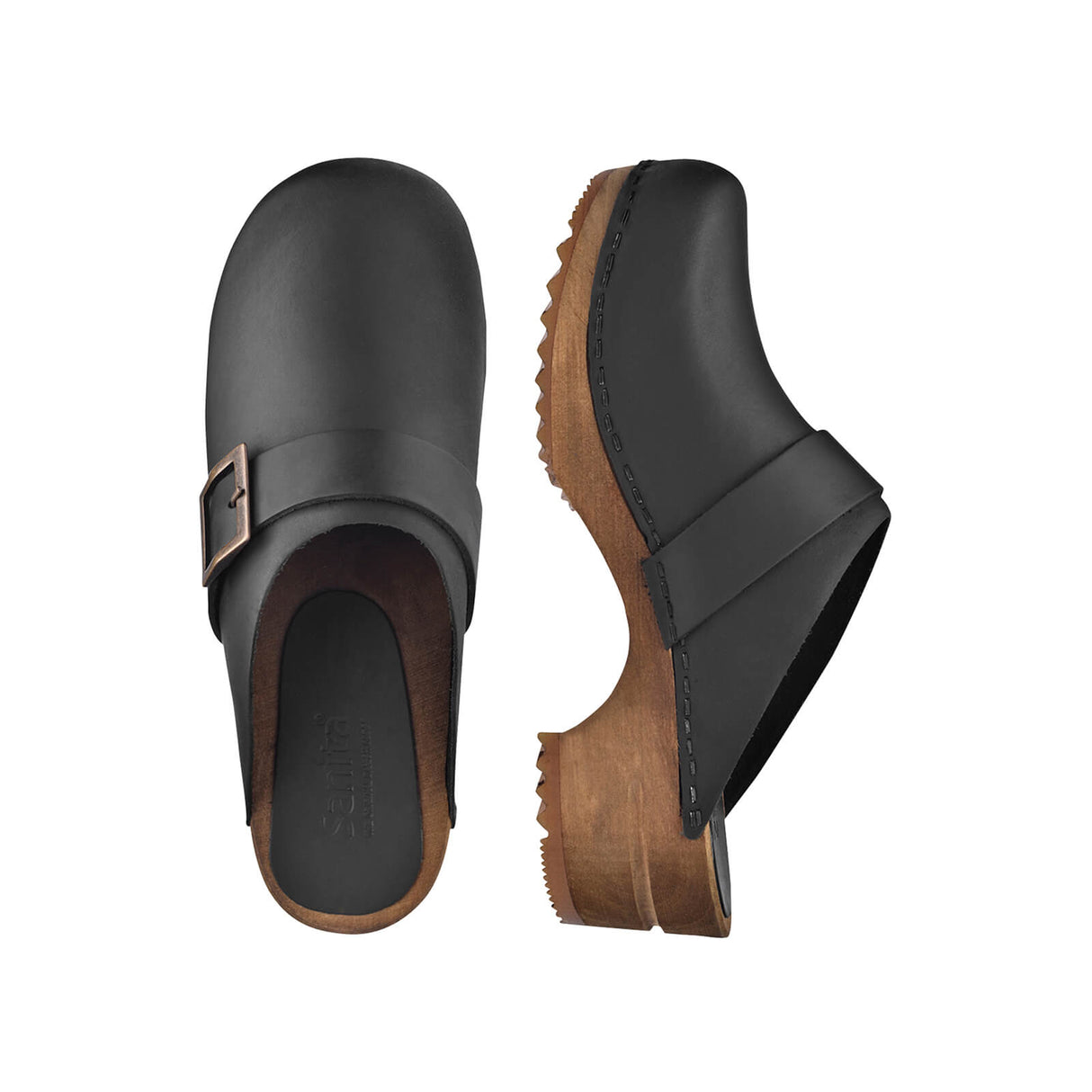 Sanita Wood-Urban Open Clog