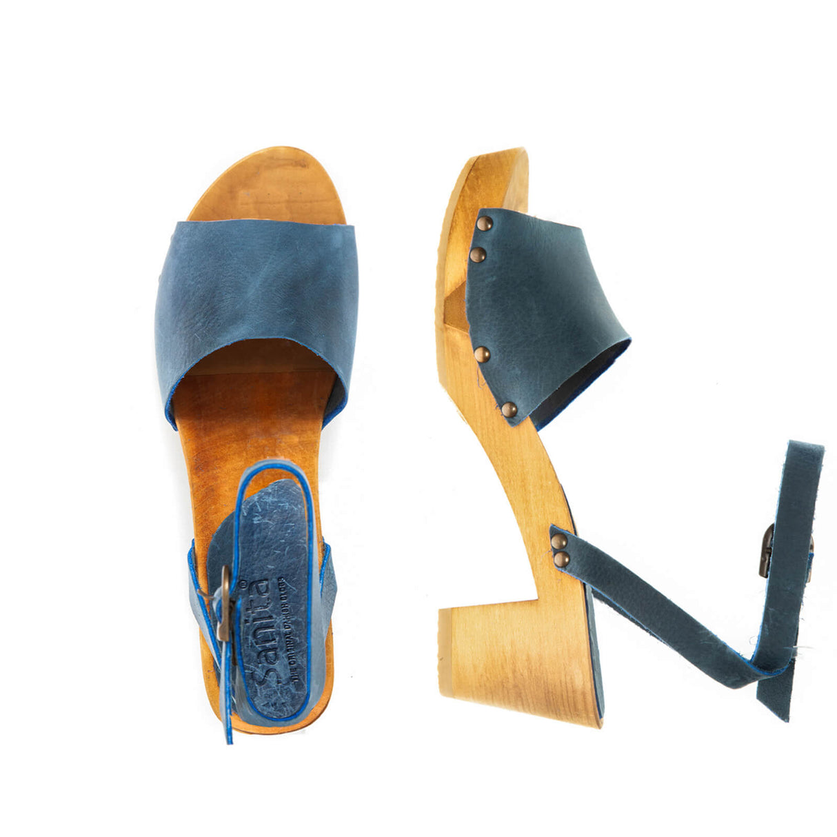 Sanita Wood-Yara Square Flex Sandal Sandale