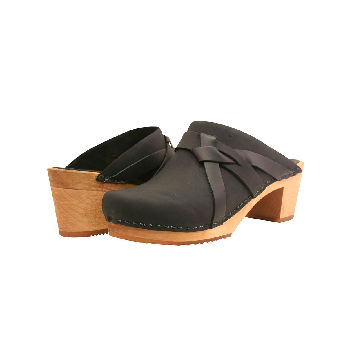 Sanita Wood-Manuella Square Open Clog