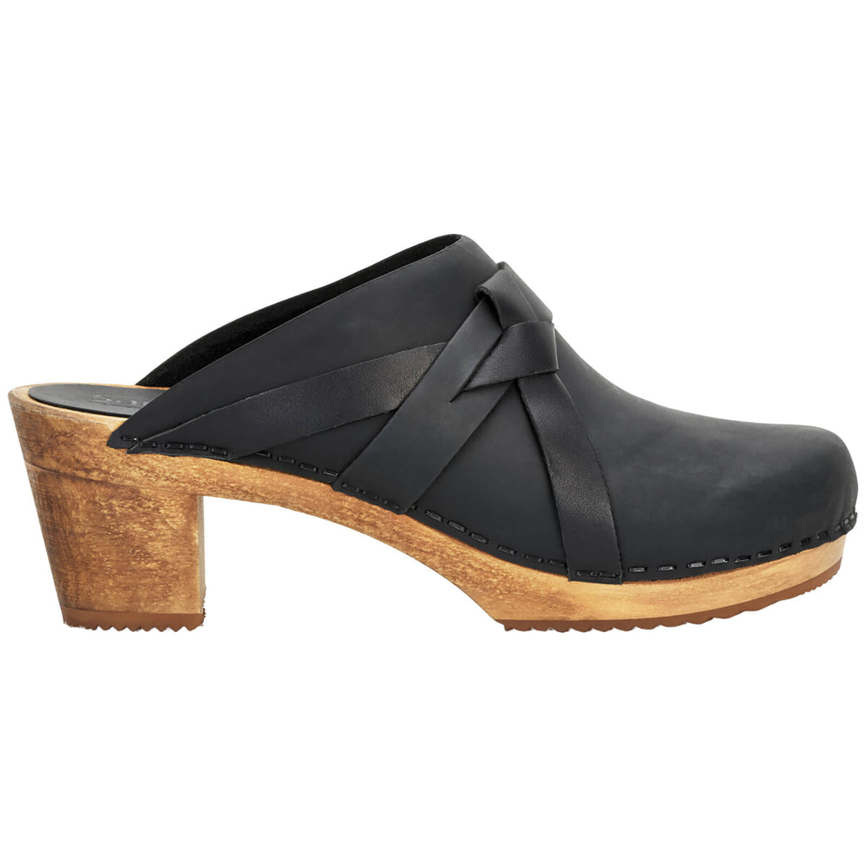 Sanita Wood-Manuella Square Open Clog